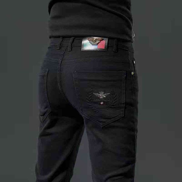 men's jeans hong kong fashion brand embroidered black autumn korean slim fit leggings high-end men's pants hjx0, Blue
men's jeans hong kong fashion brand embroidered black autumn korean slim fit leggings high-end men's pants hjx0, Blue