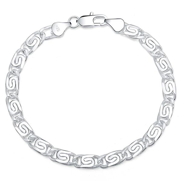 925 sterling silver geometry bracelet chain for women man wedding engagement party fashion jewelry, Black
925 sterling silver geometry bracelet chain for women man wedding engagement party fashion jewelry, Black