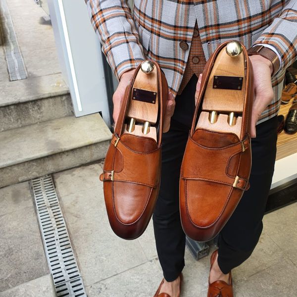 Men Monk Loafers Solid Color PU Stitching Square Toe Double Buckle One-Piece Fashion Business Casual Wedding Party Dress Shoes, Clear
Men Monk Loafers Solid Color PU Stitching Square Toe Double Buckle One-Piece Fashion Business Casual Wedding Party Dress Shoes, Clear