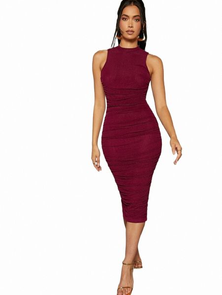 mock neck slit back ruched mesh dress c2cy#, Black;gray
mock neck slit back ruched mesh dress c2cy#, Black;gray