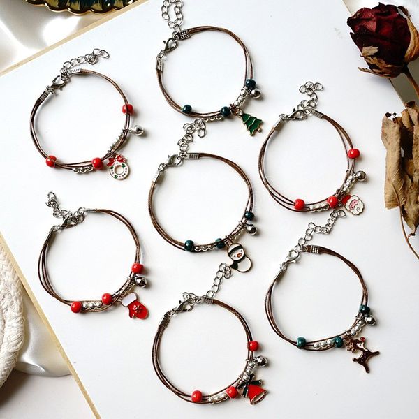 fashion multi-layer christmas bracelet cute cartoon santa claus elk pendant bracelet new year christmas party jewelry gifts, Golden;silver
fashion multi-layer christmas bracelet cute cartoon santa claus elk pendant bracelet new year christmas party jewelry gifts, Golden;silver