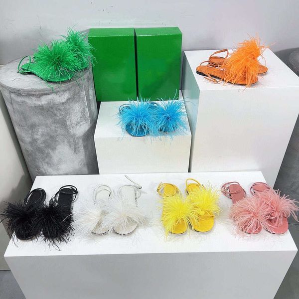 high-heeled sandals women's 2022 european and american new ostrich hair buckle shoes women's stiletto sexy, Black
high-heeled sandals women's 2022 european and american new ostrich hair buckle shoes women's stiletto sexy, Black