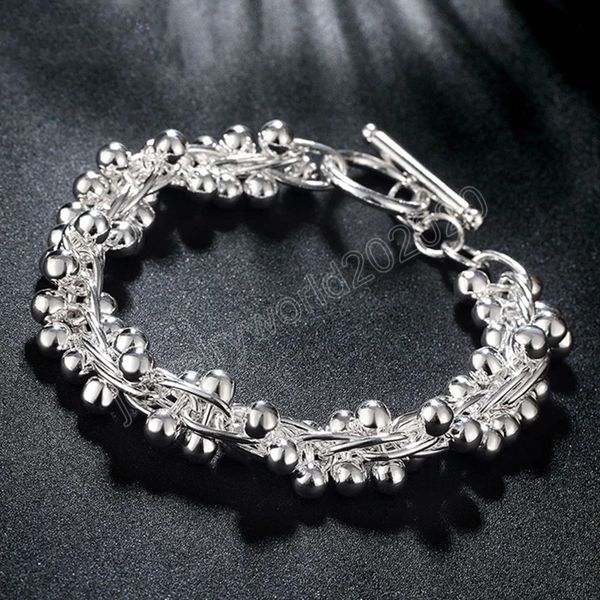 925 sterling silver grape beads spherical bracelet for women wedding engagement party jewelry, Golden;silver
925 sterling silver grape beads spherical bracelet for women wedding engagement party jewelry, Golden;silver