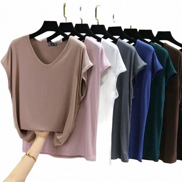 modal t-shirt woman summer simple v-neck slim ladies' solid plus size tees short-sleeved t-shirts clothes women's o9uy#, White
modal t-shirt woman summer simple v-neck slim ladies' solid plus size tees short-sleeved t-shirts clothes women's o9uy#, White