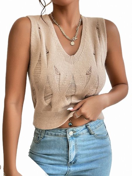 solid ripped sweater vest 32nv#, White;black
solid ripped sweater vest 32nv#, White;black