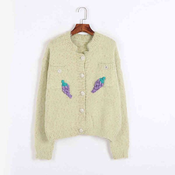 women's sweaters spring leisure v-neck comfortable thin contrast color grape embroidery long sleeve short knitted cardigan women k1i0, White;black
women's sweaters spring leisure v-neck comfortable thin contrast color grape embroidery long sleeve short knitted cardigan women k1i0, White;black