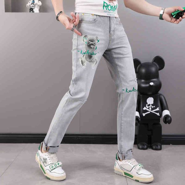 men's jeans summer men's jeans fashion bear diamond casual slim fit pants znck, Blue
men's jeans summer men's jeans fashion bear diamond casual slim fit pants znck, Blue