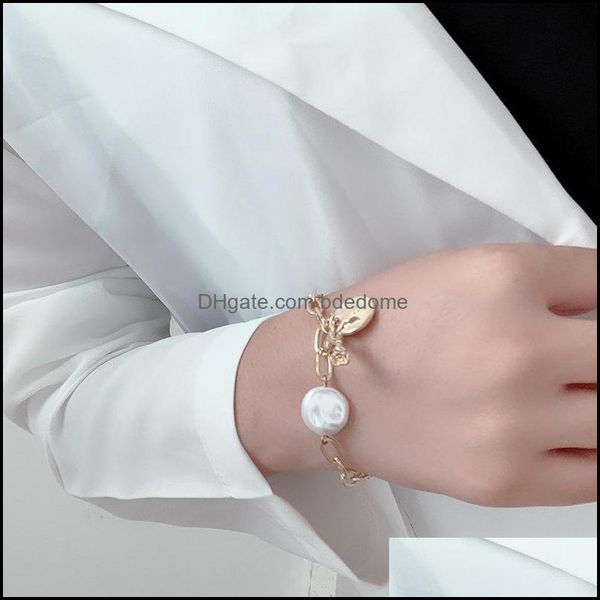 bangle baroque pearl thick chain charm bracelet for women vintage flower wafer pendant bangles bride jewelry gift drop delive bdedome dhbwf, Black
bangle baroque pearl thick chain charm bracelet for women vintage flower wafer pendant bangles bride jewelry gift drop delive bdedome dhbwf, Black