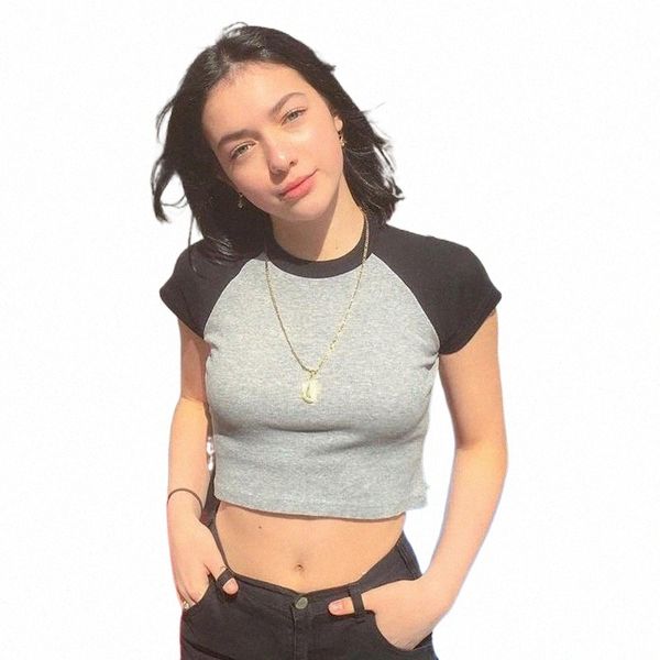 dropshopping patchwork casual short sleeve t-shirt women fashion korean basic crop tshirt ladies streetwear cotton tees women's w1ep#, White
dropshopping patchwork casual short sleeve t-shirt women fashion korean basic crop tshirt ladies streetwear cotton tees women's w1ep#, White