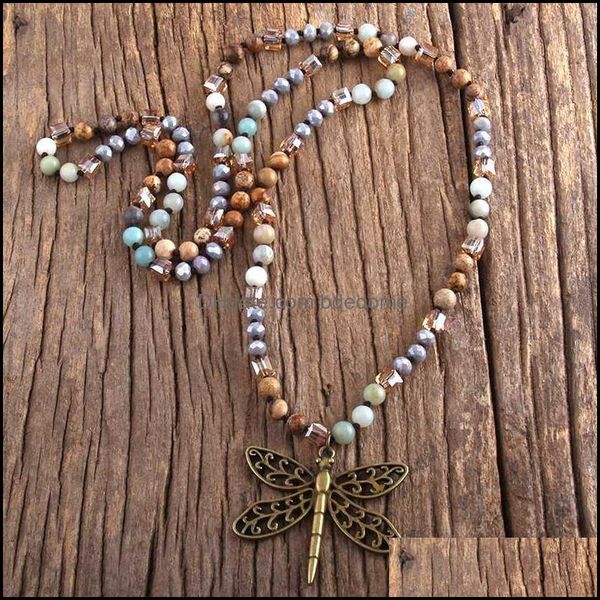 pendant necklaces rh fashion boho jewelry 6mm natural stones and glass dragonfly necklace bohemai beads knotted for women gif bdedome dhbsx, Silver
pendant necklaces rh fashion boho jewelry 6mm natural stones and glass dragonfly necklace bohemai beads knotted for women gif bdedome dhbsx, Silver