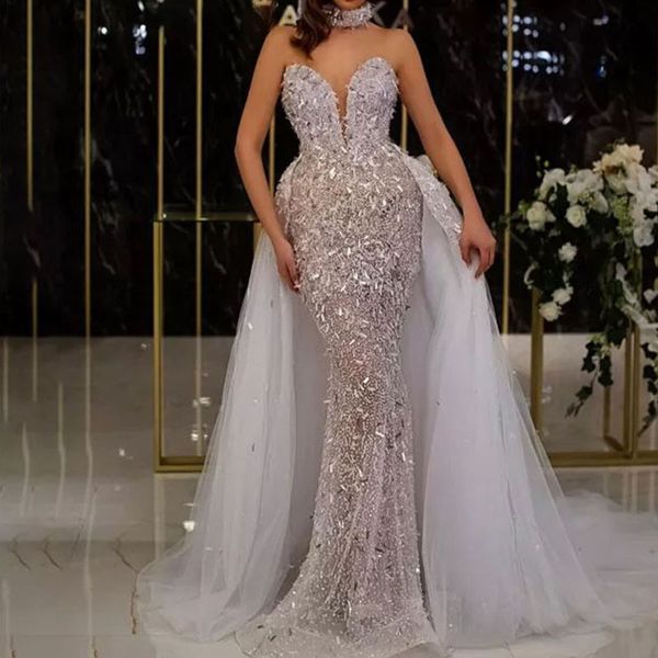 white shiny mermaid prom dresses sleeveless halter v neck sequins appliques lace detachable train floor length evening gowns plus size custo, Black
white shiny mermaid prom dresses sleeveless halter v neck sequins appliques lace detachable train floor length evening gowns plus size custo, Black