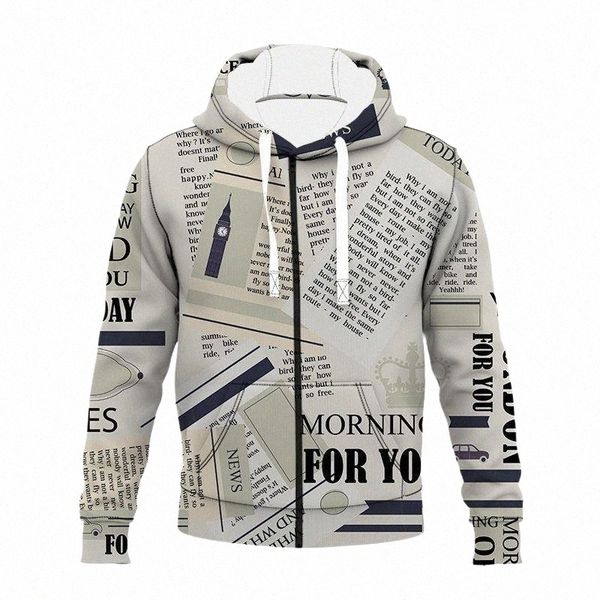 men's hoodies & sweatshirts spaper zip up 3d print streetwear men oversized zipper harajuku long sleeve punk clothing vintage clothes p, Black
men's hoodies & sweatshirts spaper zip up 3d print streetwear men oversized zipper harajuku long sleeve punk clothing vintage clothes p, Black
