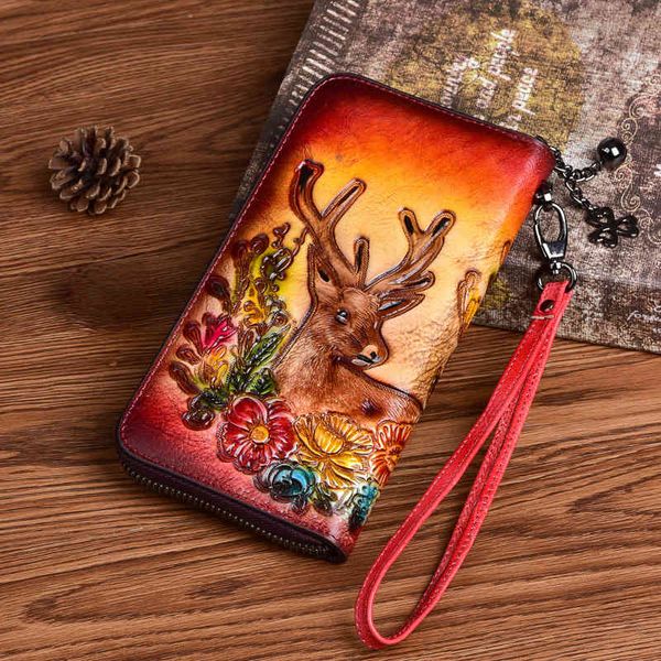 hbp women's head leather purse deer head embossed small handbag long zipper wallet personalized handbag 220718, Red;black
hbp women's head leather purse deer head embossed small handbag long zipper wallet personalized handbag 220718, Red;black