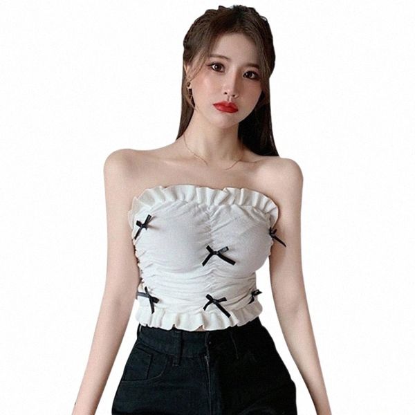 women's tanks & camis tube summer off-the-shoulder strapless pleated knitted slim bows sweet vest tank 89jz#, White
women's tanks & camis tube summer off-the-shoulder strapless pleated knitted slim bows sweet vest tank 89jz#, White
