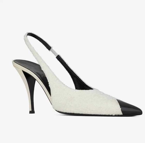 2022 luxury women vesper sandals shoes for women slingback patent leather metal toe cap lady pumps fashion high heels comfort walking, Black
2022 luxury women vesper sandals shoes for women slingback patent leather metal toe cap lady pumps fashion high heels comfort walking, Black