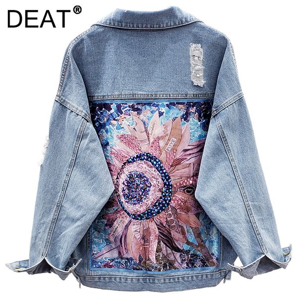deat autumn fashion single breasted turn down collar long sleeve hole diamonding printing denim jacket women 13z1395 220818, Black;brown
deat autumn fashion single breasted turn down collar long sleeve hole diamonding printing denim jacket women 13z1395 220818, Black;brown
