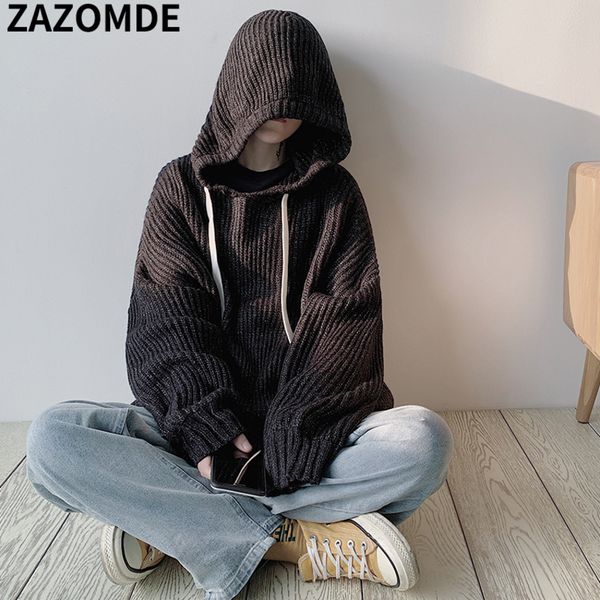 zazomde japanese fashion hooded knitted sweater couple pullover solid color casual hooded sweater autumn harajuku sweaters men, White;black
zazomde japanese fashion hooded knitted sweater couple pullover solid color casual hooded sweater autumn harajuku sweaters men, White;black