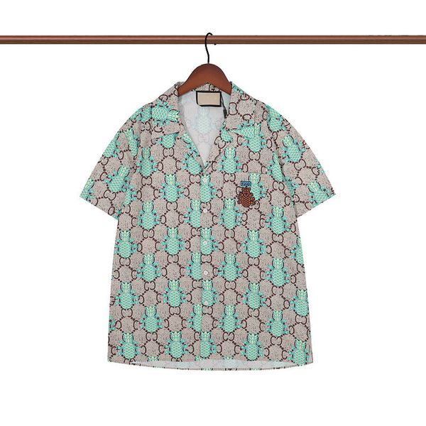 men's fashion embroidery pineapple print shirts casual pants button down short sleeve hawaiian shirt suits summer beach shorts designer, White;black
men's fashion embroidery pineapple print shirts casual pants button down short sleeve hawaiian shirt suits summer beach shorts designer, White;black
