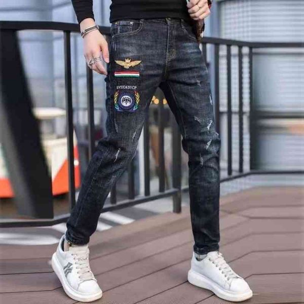 men's jeans trendy jeans men autumn badge embroidery elastic versatile slim fit leggings trendy ulrh, Blue
men's jeans trendy jeans men autumn badge embroidery elastic versatile slim fit leggings trendy ulrh, Blue