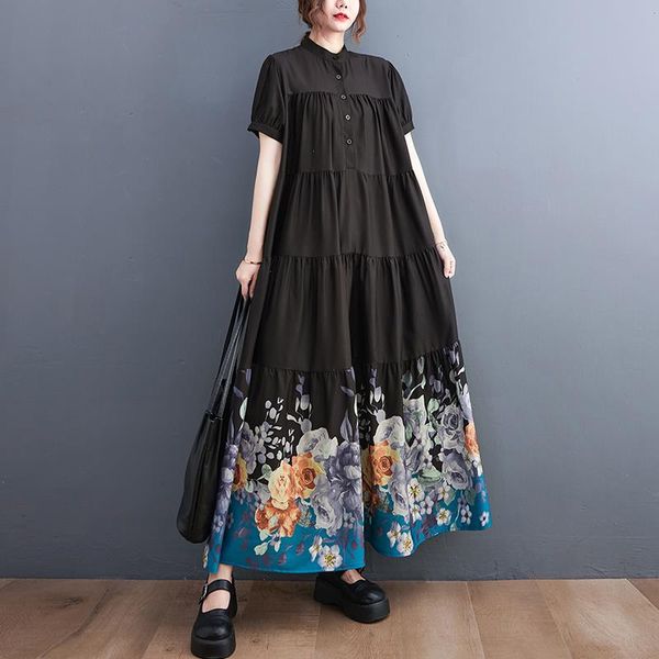 arrival japanese style dress patchwork print floral chic girls fashion summer women travel casual blouse long, Black;gray
arrival japanese style dress patchwork print floral chic girls fashion summer women travel casual blouse long, Black;gray