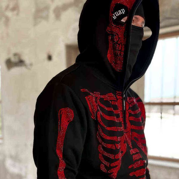 womens y2k fashion hoodie skull rhinestone zip up grunge women's oversized sweatshirt punk harajuku long sleeve outerwear q2g3, Black
womens y2k fashion hoodie skull rhinestone zip up grunge women's oversized sweatshirt punk harajuku long sleeve outerwear q2g3, Black