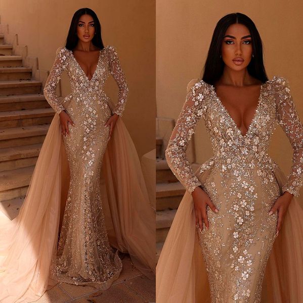 stunning champagne wedding dresses lace handmade flowers bridal gown custom made mermaid with overskirts women wedding gowns, White
stunning champagne wedding dresses lace handmade flowers bridal gown custom made mermaid with overskirts women wedding gowns, White
