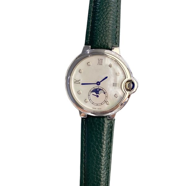fashion women's watch 36mm quartz movement 316 stainless steel case leather belt sapphire mirror sun moon star life waterproof luxury w, Slivery;golden
fashion women's watch 36mm quartz movement 316 stainless steel case leather belt sapphire mirror sun moon star life waterproof luxury w, Slivery;golden