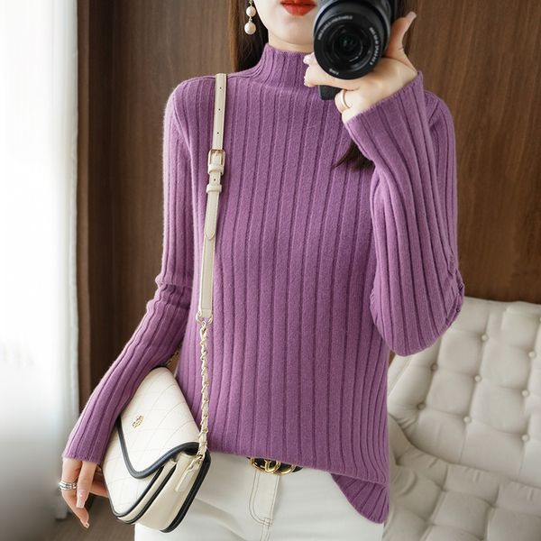 cashmere elegant half turtleneck women sweater soft knitted pullovers loose warm female knitwear jumper, White;black
cashmere elegant half turtleneck women sweater soft knitted pullovers loose warm female knitwear jumper, White;black