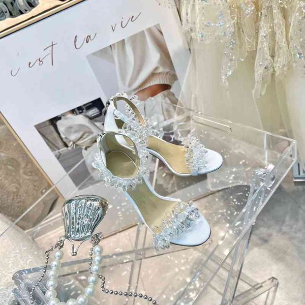leather sandals women's wedding sandals fashionable ankle strap crystal decoration summer series, Black
leather sandals women's wedding sandals fashionable ankle strap crystal decoration summer series, Black