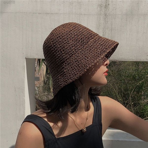 women hand-woven bucket fisherman hat female fashion straw beach hat casual vacation summer sunscreen hats for women y220818, Blue;gray
women hand-woven bucket fisherman hat female fashion straw beach hat casual vacation summer sunscreen hats for women y220818, Blue;gray