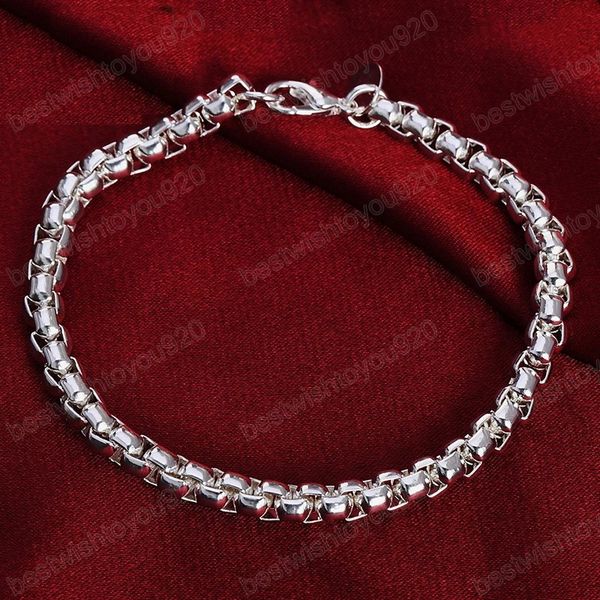 925 sterling silver circle round box chain bracelet for women wedding engagement party fashion jewelry, Black
925 sterling silver circle round box chain bracelet for women wedding engagement party fashion jewelry, Black