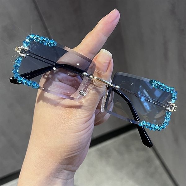 square rimless sunglasses women fashion glasses luxury vintage diamond vasos feminino zonnebril dames 220818, White;black
square rimless sunglasses women fashion glasses luxury vintage diamond vasos feminino zonnebril dames 220818, White;black