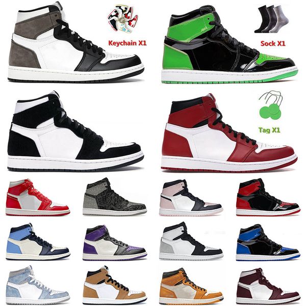 og jumpman 1 1s high mens basketball shoes dark mocha patent green twist chicago bubble gum pollen smoke grey men women trainers sneakers si
og jumpman 1 1s high mens basketball shoes dark mocha patent green twist chicago bubble gum pollen smoke grey men women trainers sneakers si