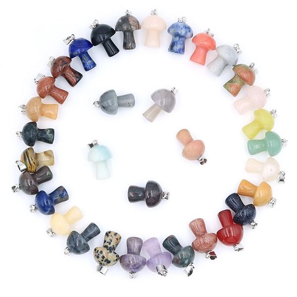 natural stone carved 20mm mushroom charms pink quartz amethyst chakras crystal tiger eye hand pendant charms for diy jewelry making necklace, Bronze;silver
natural stone carved 20mm mushroom charms pink quartz amethyst chakras crystal tiger eye hand pendant charms for diy jewelry making necklace, Bronze;silver