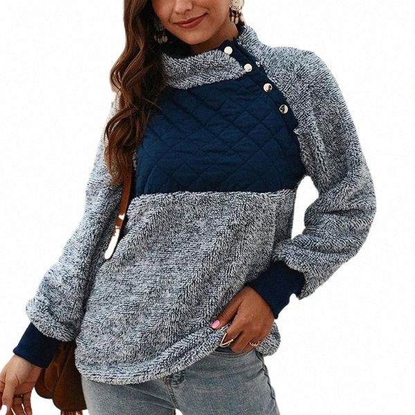 women's hoodies & sweatshirts high neck fleece fur patchwork pullovers women faux casual outwear autumn winter streetwear 72ib#, Black
women's hoodies & sweatshirts high neck fleece fur patchwork pullovers women faux casual outwear autumn winter streetwear 72ib#, Black