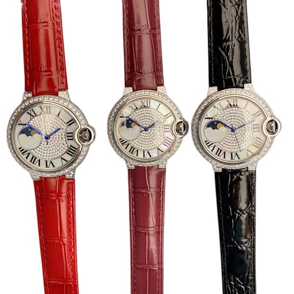 fashion ladies watch 36mm quartz movement 316 stainless steel case leather belt sapphire mirror sun moon star life waterproof luxury watches, Slivery;golden
fashion ladies watch 36mm quartz movement 316 stainless steel case leather belt sapphire mirror sun moon star life waterproof luxury watches, Slivery;golden