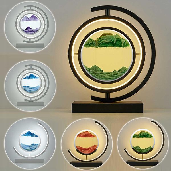 18W LED Remote Control Bedside Table Lamp 3D Quicksand Art Sand Scene Dynamic Round Glass Hourglass Kids Bedroom Night Light 220818
18W LED Remote Control Bedside Table Lamp 3D Quicksand Art Sand Scene Dynamic Round Glass Hourglass Kids Bedroom Night Light 220818