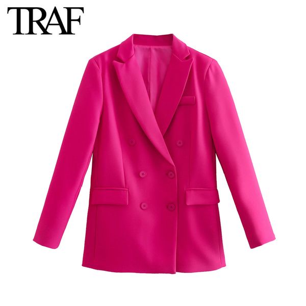 traf women clothing spring autumn double breasted clamshell pocket pink blazers chic office ladies jacket coats 220818, Black;brown
traf women clothing spring autumn double breasted clamshell pocket pink blazers chic office ladies jacket coats 220818, Black;brown
