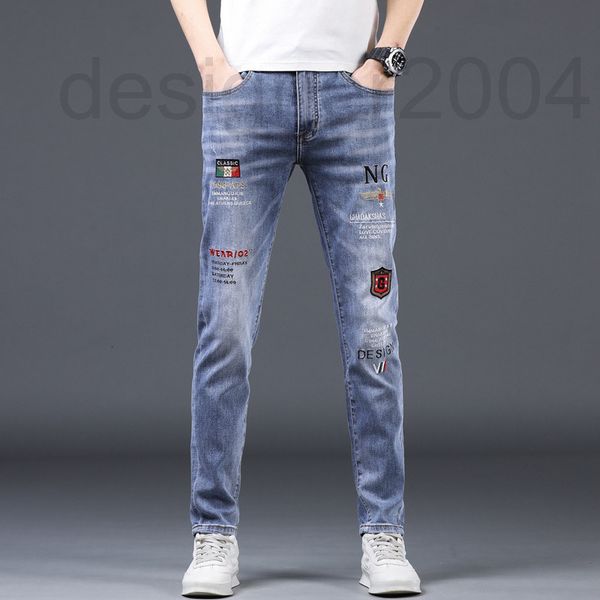 men's jeans designer spring and autumn embroidered jeans men's youth fashion brand straight leg printing elastic slim fit pants ed, Blue
men's jeans designer spring and autumn embroidered jeans men's youth fashion brand straight leg printing elastic slim fit pants ed, Blue