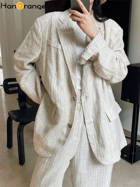 hanorange summer texture lazy linen sunscreen suit jacket women striped loose cool casual blazer female bf style apricot 220818, Black;brown
hanorange summer texture lazy linen sunscreen suit jacket women striped loose cool casual blazer female bf style apricot 220818, Black;brown
