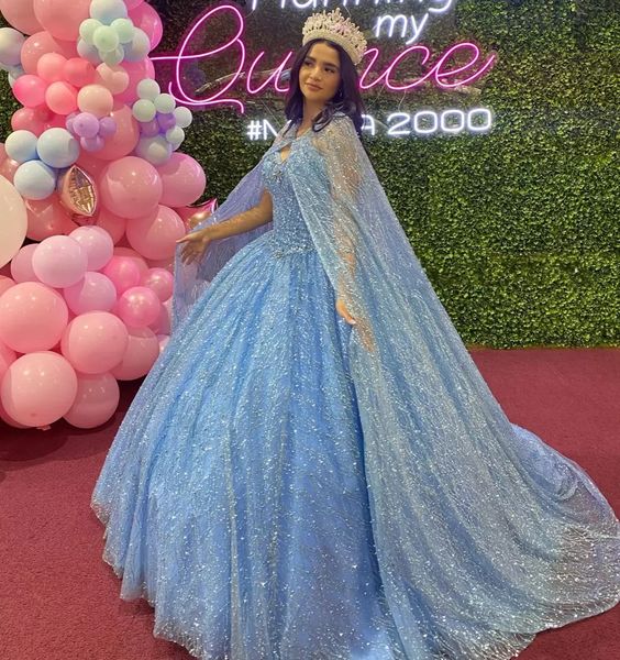 glitter quinceanera dress sky blue sequined princess prom party ball gown with long wrap sweetheart lace-up sweet 16 dresses vestidos 15 ano, Blue;red
glitter quinceanera dress sky blue sequined princess prom party ball gown with long wrap sweetheart lace-up sweet 16 dresses vestidos 15 ano, Blue;red