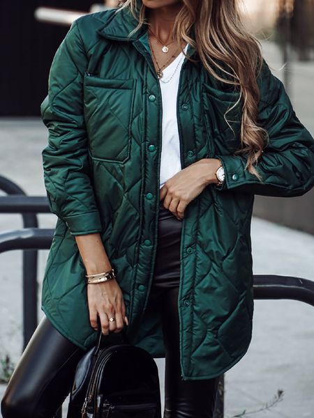 quilted coat women casuald parka autumn puffer outerwear padded long sleeve button down fashion streetwear casual jacket 220818, Black;brown
quilted coat women casuald parka autumn puffer outerwear padded long sleeve button down fashion streetwear casual jacket 220818, Black;brown