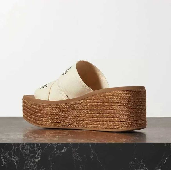 22 summer women's woody sandals letter print canvas espadrille platform slides cross weave comfortable wedges slipper eu35-42 box, Black
22 summer women's woody sandals letter print canvas espadrille platform slides cross weave comfortable wedges slipper eu35-42 box, Black