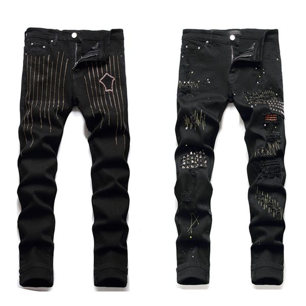 mens designer jeans dropshipping bulk sale pants high elastics distress rip vintage retro old men clothes with star patches vaqueros de homb, Blue
mens designer jeans dropshipping bulk sale pants high elastics distress rip vintage retro old men clothes with star patches vaqueros de homb, Blue