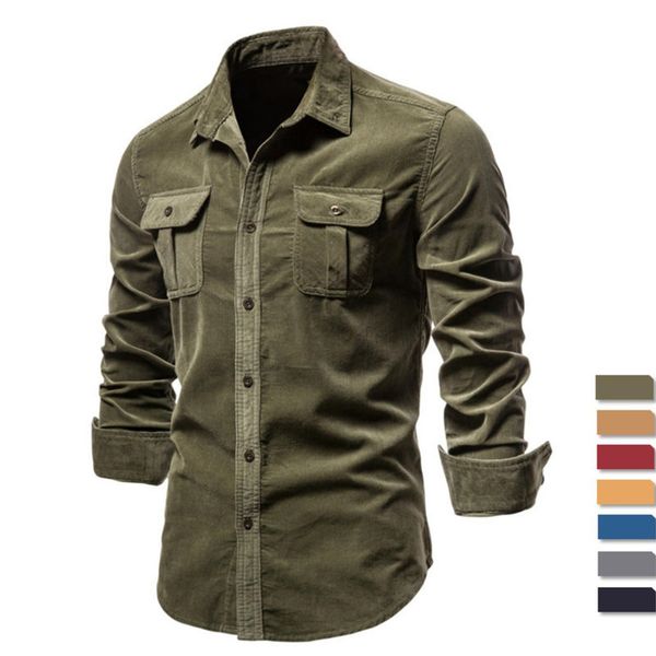 corduroy 100% cotton shirts men business casual lapel solid color slim fit men's shirt autumn fashion shirt for men, White;black
corduroy 100% cotton shirts men business casual lapel solid color slim fit men's shirt autumn fashion shirt for men, White;black
