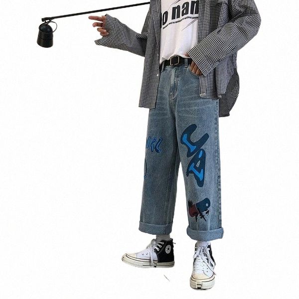 autumn jeans men washed fashion print casual denim trousers man streetwear wild hip hop loose straight jeansmale clothes1 92ka#, Blue
autumn jeans men washed fashion print casual denim trousers man streetwear wild hip hop loose straight jeansmale clothes1 92ka#, Blue