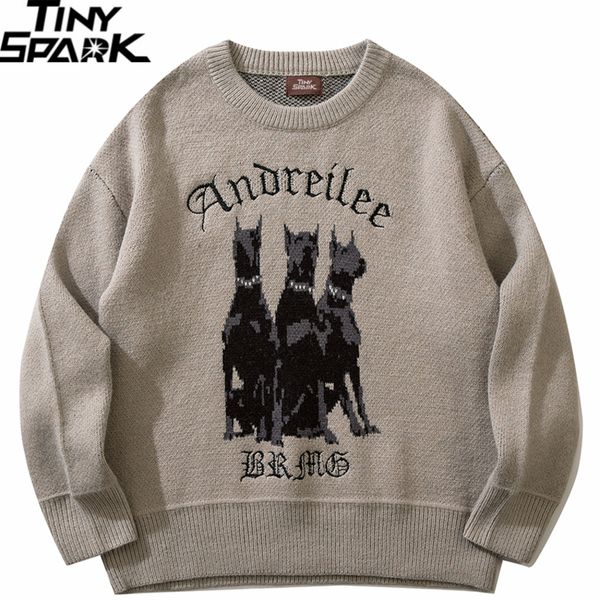 men sweater 3 doberman dog graphic streetwear knitted sweater hip hop retro pullover autumn cotton casual sweater hipster, White;black
men sweater 3 doberman dog graphic streetwear knitted sweater hip hop retro pullover autumn cotton casual sweater hipster, White;black