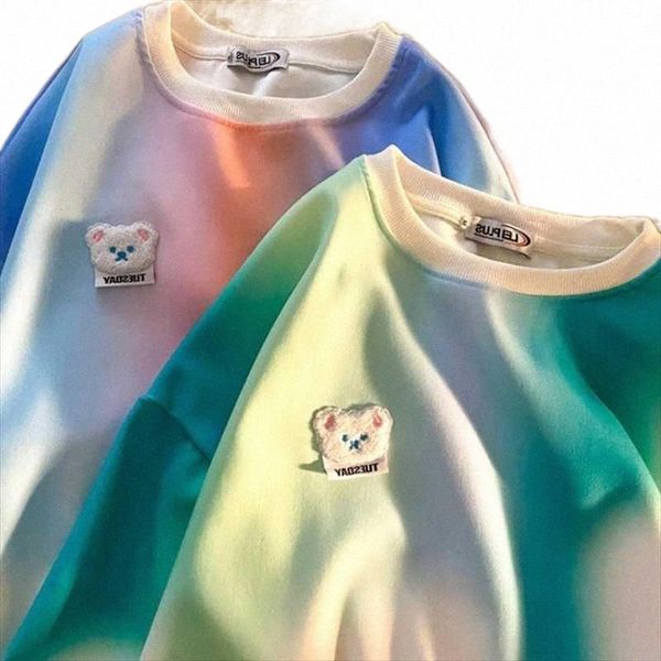 women's hoodies & sweatshirts japanese tie dye gradual change round collar bear hoodie lady spring autumn thin loose bf lazy wind lover, Black
women's hoodies & sweatshirts japanese tie dye gradual change round collar bear hoodie lady spring autumn thin loose bf lazy wind lover, Black