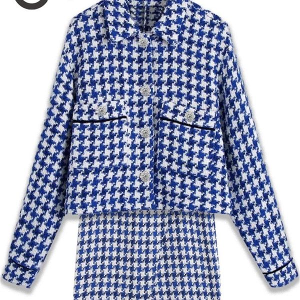 onebling women casual traf coat spring rhinestones buttons long sleeve tweed cropped jacket blue plaid blazer chic 220818, Black;brown
onebling women casual traf coat spring rhinestones buttons long sleeve tweed cropped jacket blue plaid blazer chic 220818, Black;brown