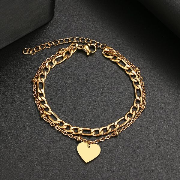stainless steel chain strands bracelet trendy classic heart-shaped bracelets pendant for men women jewelry party friends gifts, Black
stainless steel chain strands bracelet trendy classic heart-shaped bracelets pendant for men women jewelry party friends gifts, Black